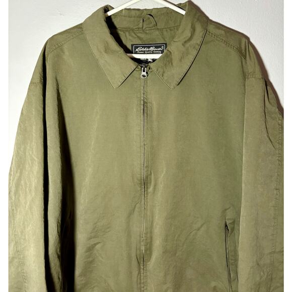 Vintage Y2K Eddie Bauer Green Men’s Field Chore Jacket Full Zip Sz XL - Picture 3 of 9